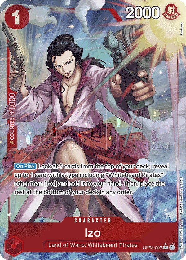 Izo (OP03-003_p5) Alt Art One Piece card