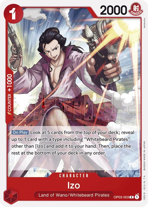 Izo (OP03-003_r1) Reprint One Piece card