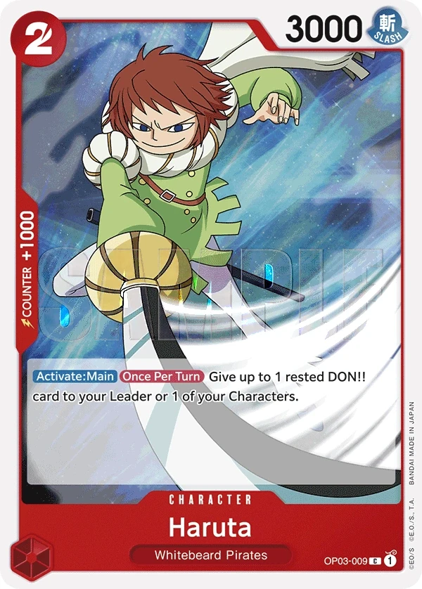 Haruta (OP03-009_r1) Reprint One Piece card