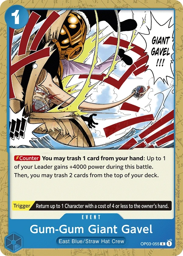 Gum-Gum Giant Gavel (OP03-055) One Piece card