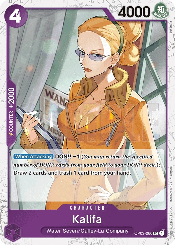 Kalifa (OP03-060_p2) Alt Art One Piece card