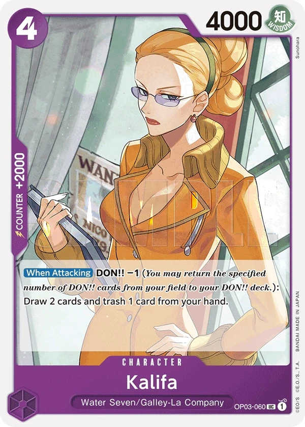 Kalifa (OP03-060_r1) Reprint One Piece card