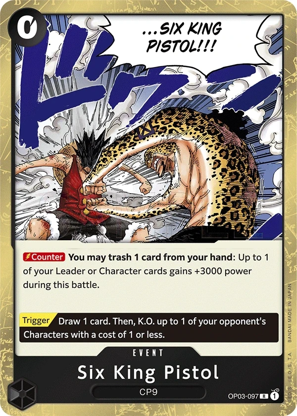 Six King Pistol (OP03-097) One Piece card