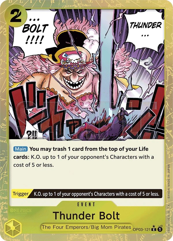 Thunder Bolt (OP03-121_p4) Alt Art One Piece card
