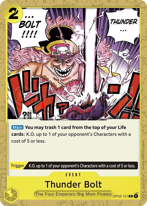 Thunder Bolt (OP03-121_r2) Reprint One Piece card