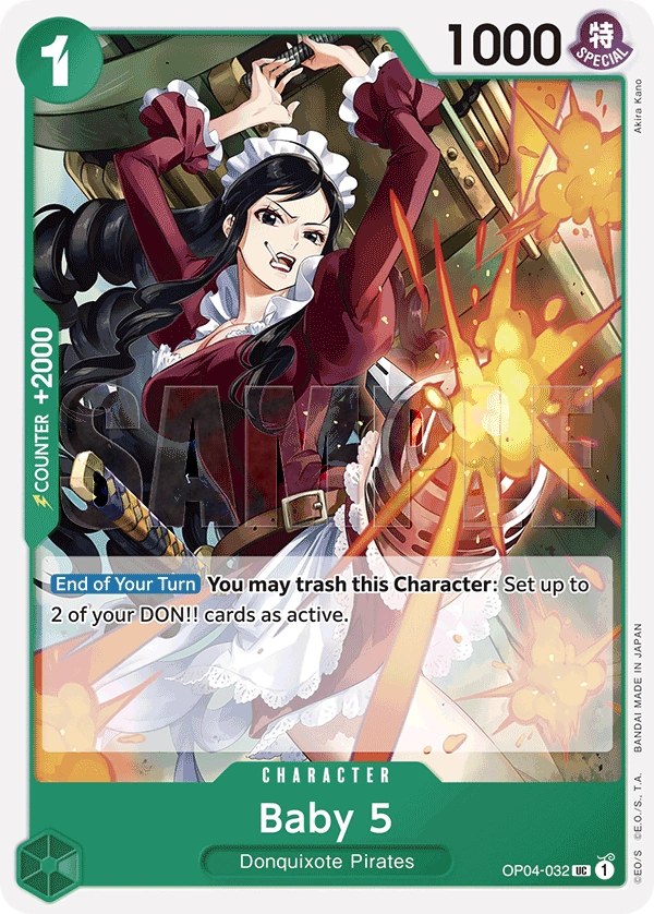Baby 5 (OP04-032_r1) Reprint One Piece card