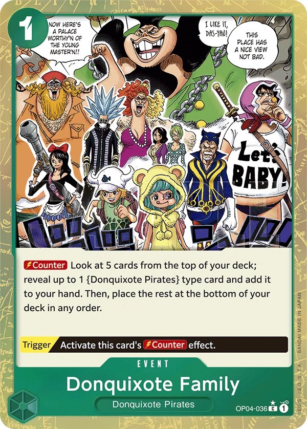 Donquixote Family (OP04-036_p3) Alt Art One Piece card