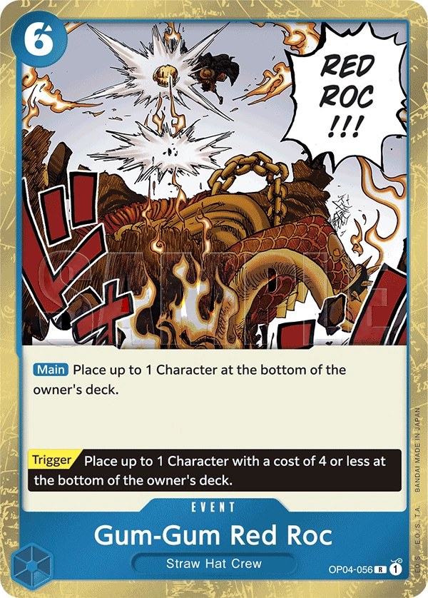 Gum-Gum Red Roc (OP04-056_r1) Reprint One Piece card