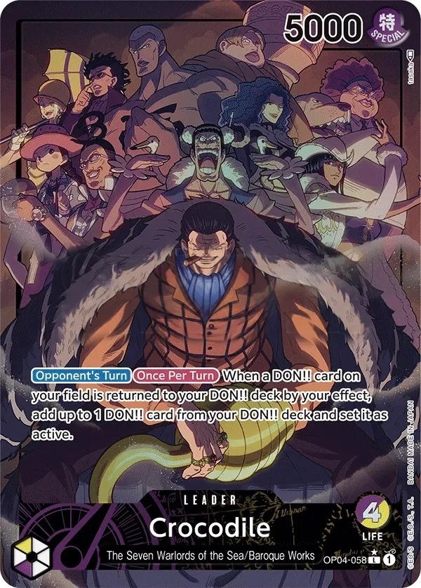 Crocodile (OP04-058_p1) Alt Art One Piece card