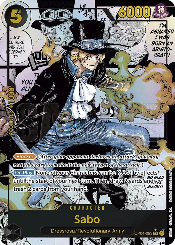 Sabo (OP04-083_r1) Reprint One Piece card