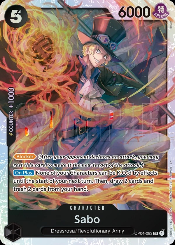 Sabo (OP04-083_r2) Reprint One Piece card