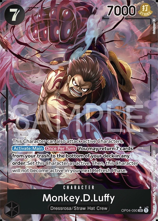 Monkey.D.Luffy (OP04-090_p1) Alt Art One Piece card