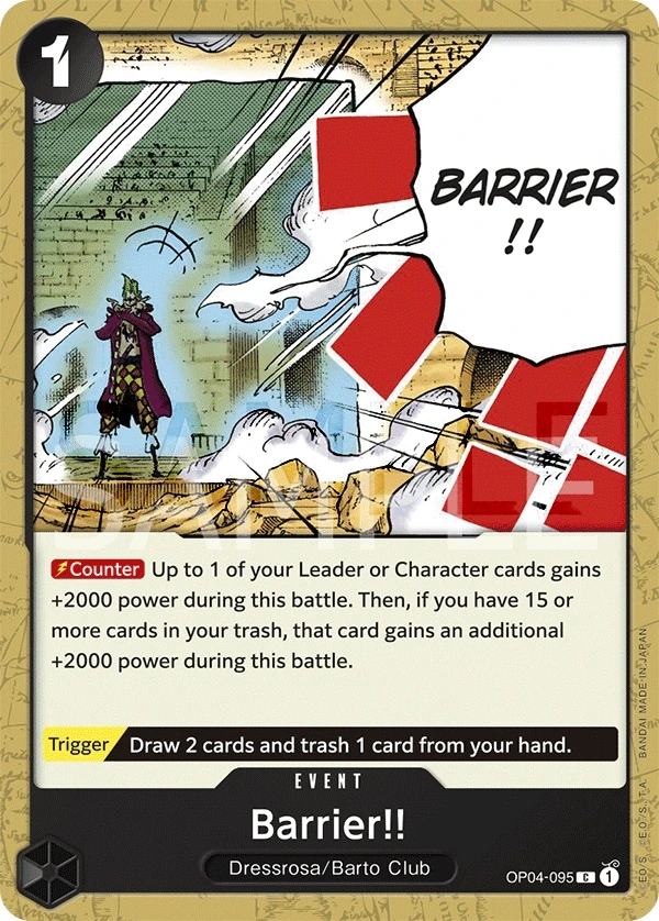 Barrier!! (OP04-095) One Piece card