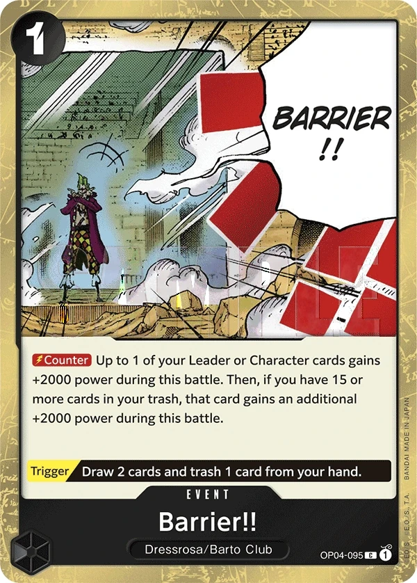 Barrier!! (OP04-095_p2) Alt Art One Piece card
