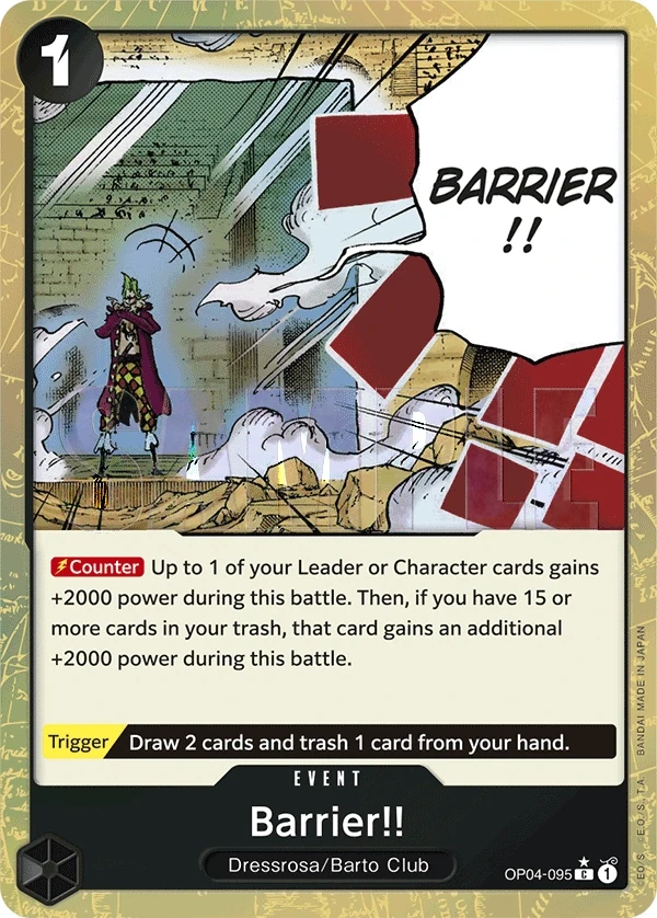 Barrier!! (OP04-095_p3) Alt Art One Piece card