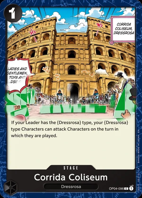 Corrida Coliseum (OP04-096_r1) Reprint One Piece card