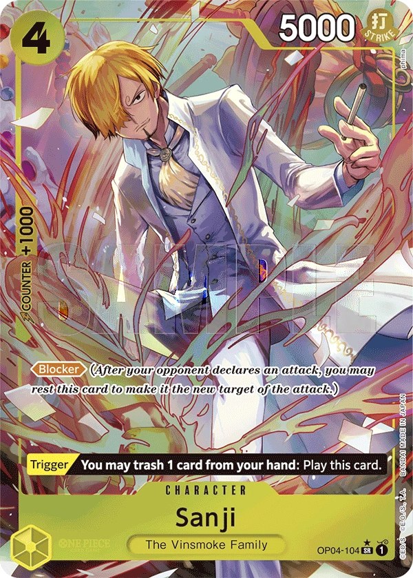 Sanji (OP04-104_p3) Alt Art One Piece card