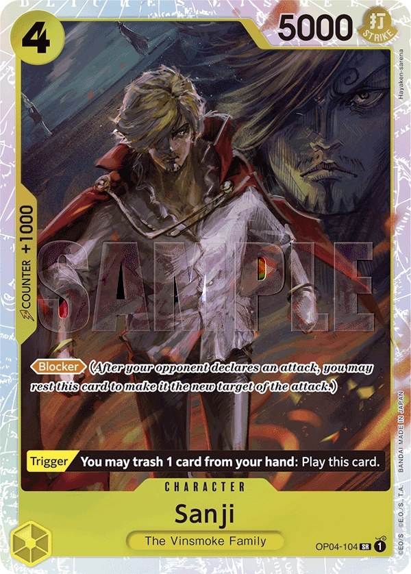 Sanji (OP04-104_r1) Reprint One Piece card