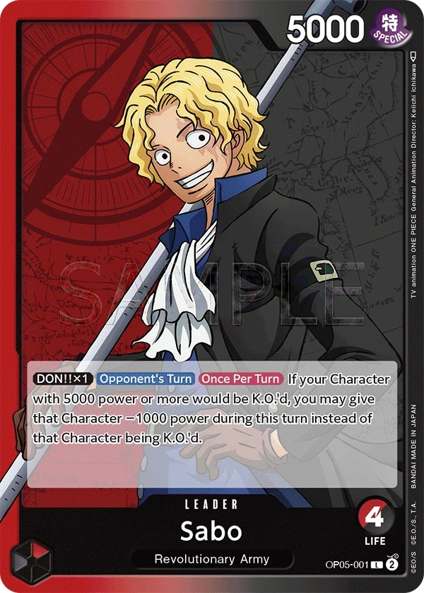 Sabo (OP05-001) One Piece card