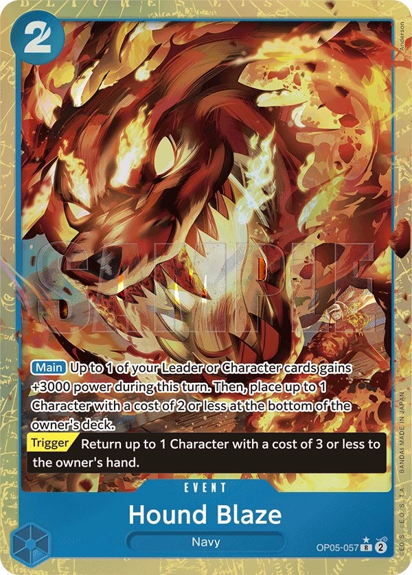 Hound Blaze (OP05-057_p4) Alt Art One Piece card