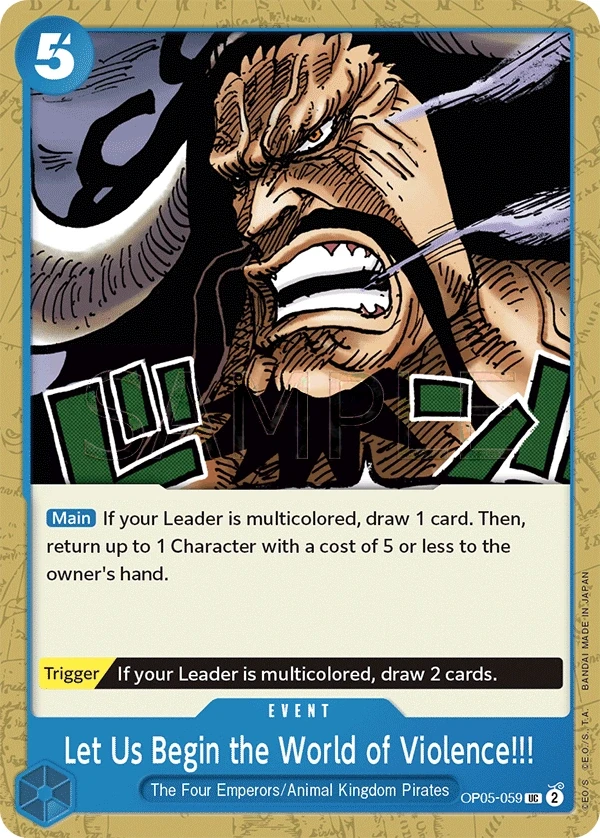 Let Us Begin the World of Violence!!! (OP05-059) One Piece card