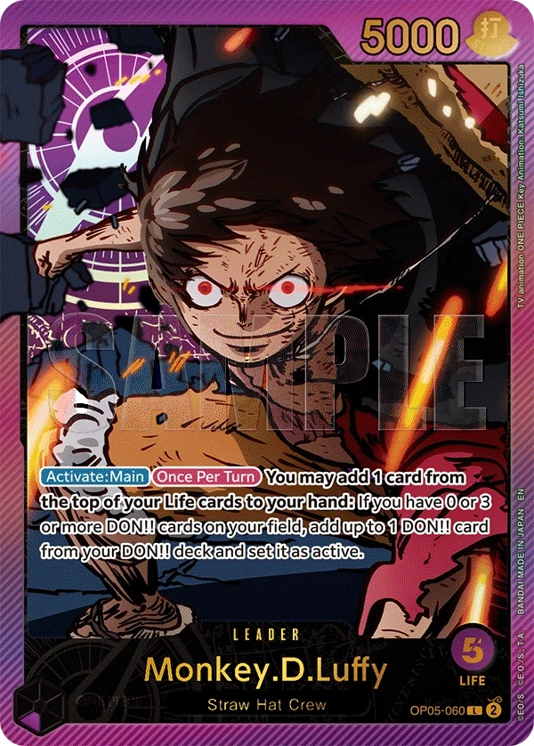 Monkey.D.Luffy (OP05-060_p4) Alt Art One Piece card