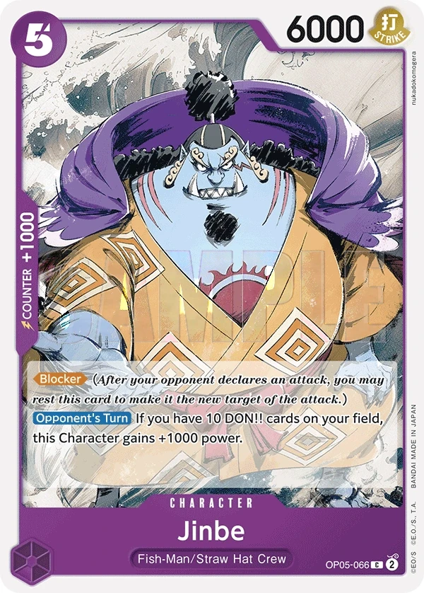 Jinbe (OP05-066_r1) Reprint One Piece card