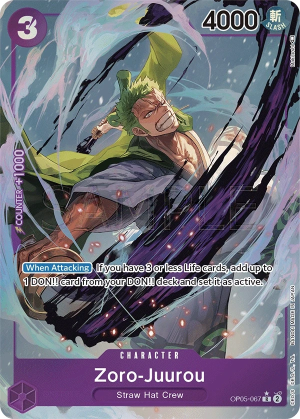 Zoro-Juurou (OP05-067_p1) Alt Art One Piece card