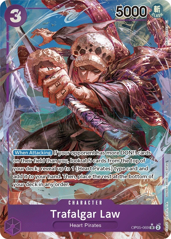 Trafalgar Law (OP05-069_p1) Alt Art One Piece card