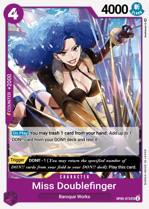 Miss Doublefinger(Zala) (OP05-073) One Piece card