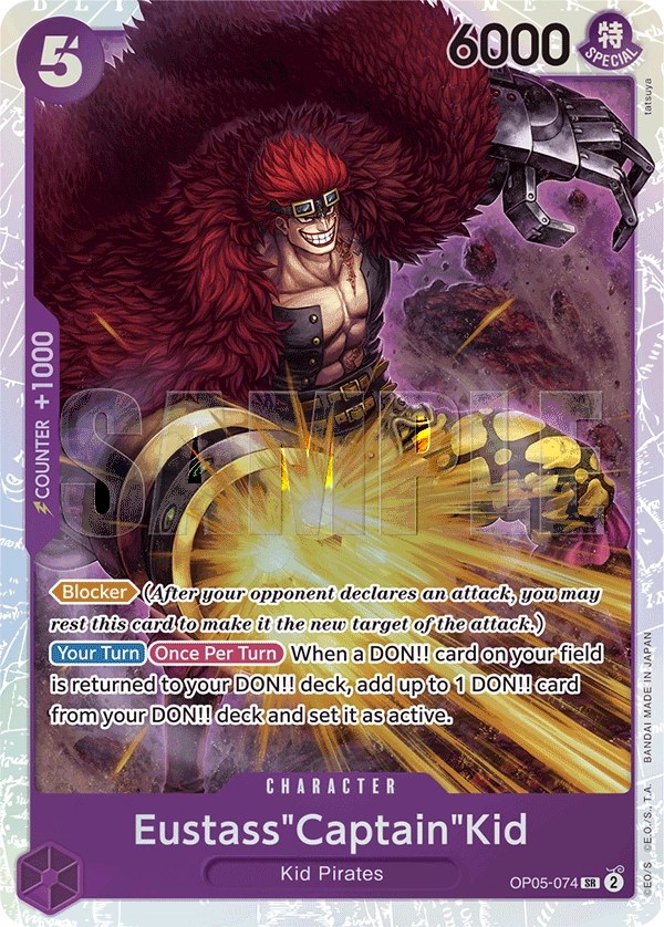 Eustass"Captain"Kid (OP05-074_r1) Reprint One Piece card