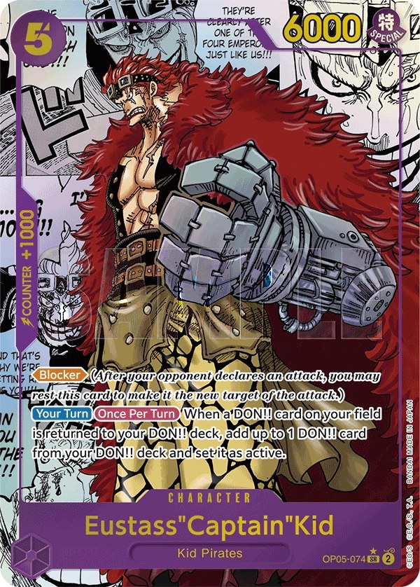 Eustass"Captain"Kid (OP05-074_r2) Reprint One Piece card