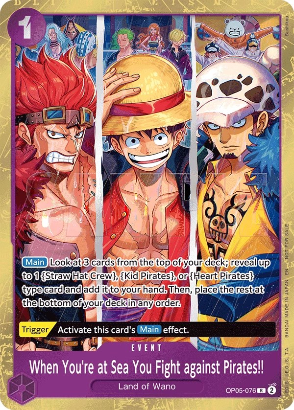 When You're at Sea You Fight against Pirates!! (OP05-076_p3) Alt Art One Piece card