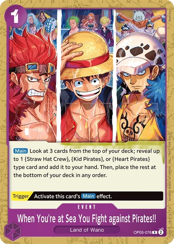 When You're at Sea You Fight against Pirates!! (OP05-076_p4) Alt Art One Piece card