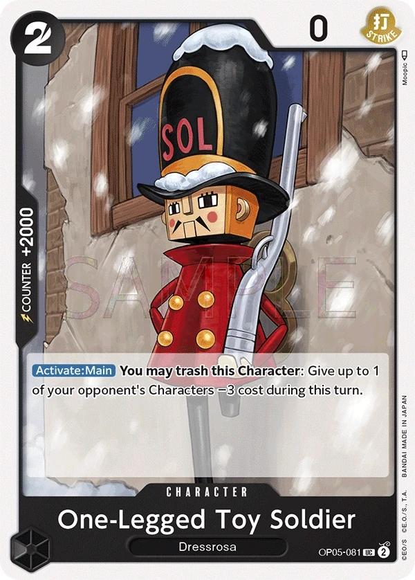 One-Legged Toy Soldier (OP05-081) One Piece card