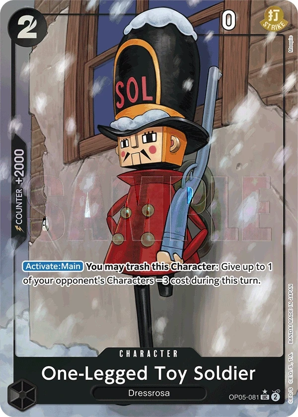 One-Legged Toy Soldier (OP05-081_p3) Alt Art One Piece card