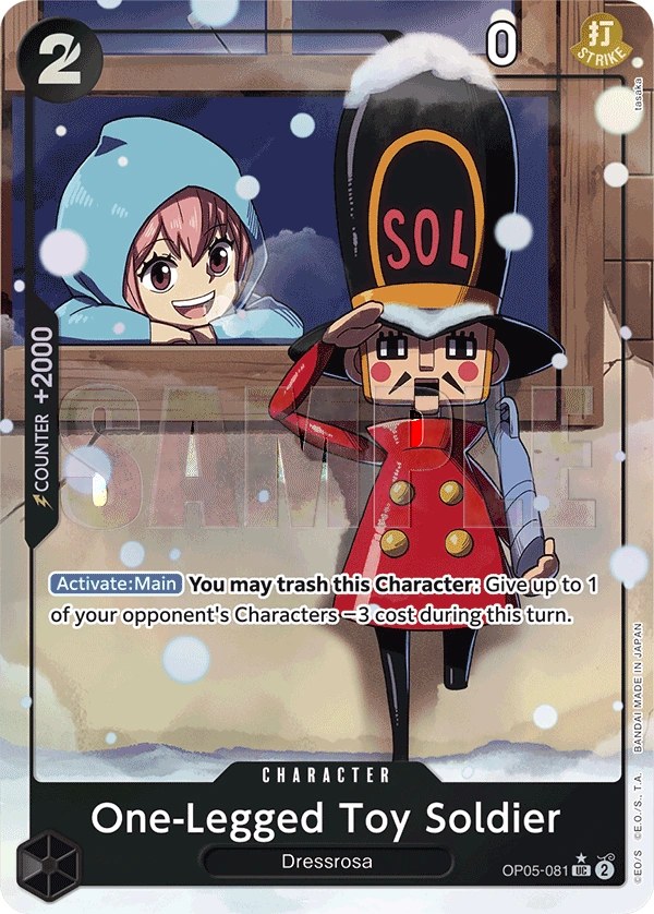 One-Legged Toy Soldier (OP05-081_p4) Alt Art One Piece card