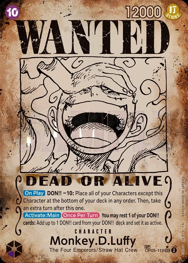 Monkey.D.Luffy (OP05-119_p6) SP One Piece card