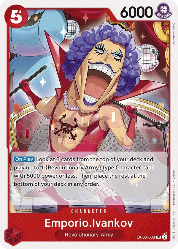 Emporio.Ivankov (OP06-003_r1) Reprint One Piece card