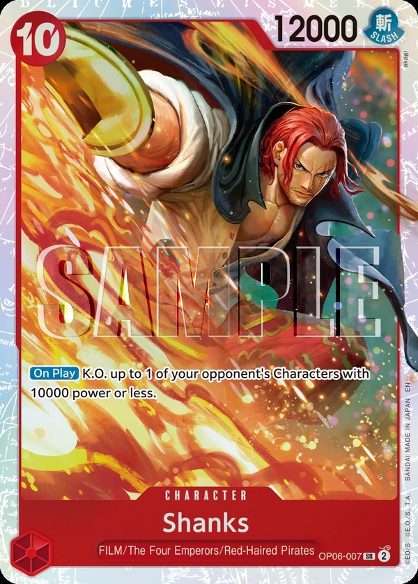 Shanks (OP06-007_r1) Reprint One Piece card