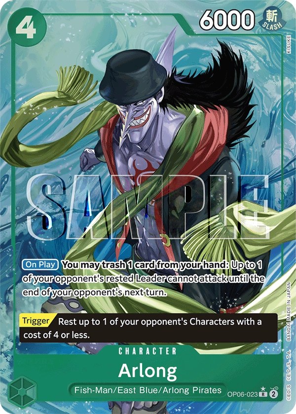 Arlong (OP06-023_p4) Alt Art One Piece card