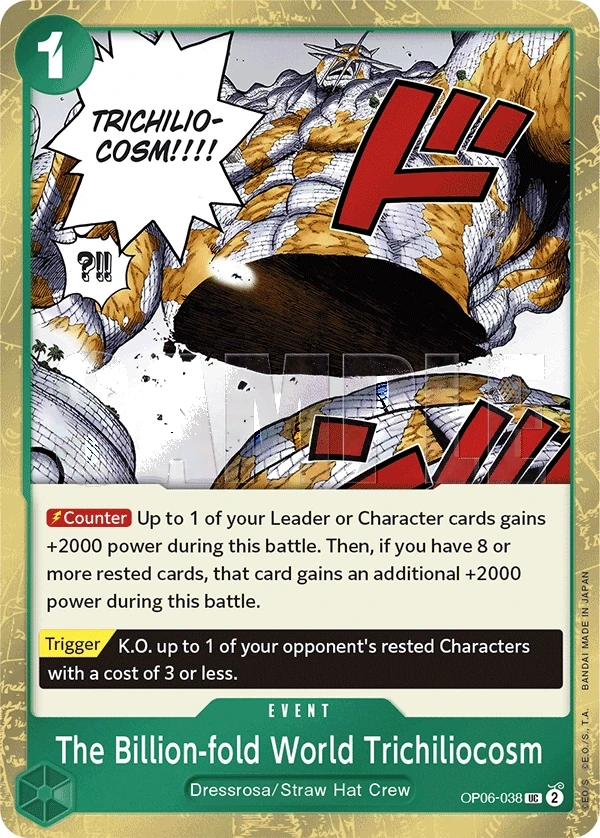 The Billion-fold World Trichiliocosm (OP06-038_p2) Alt Art One Piece card