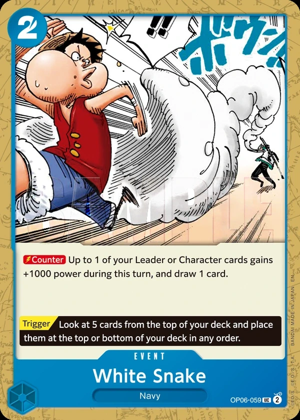 White Snake (OP06-059_r1) Reprint One Piece card