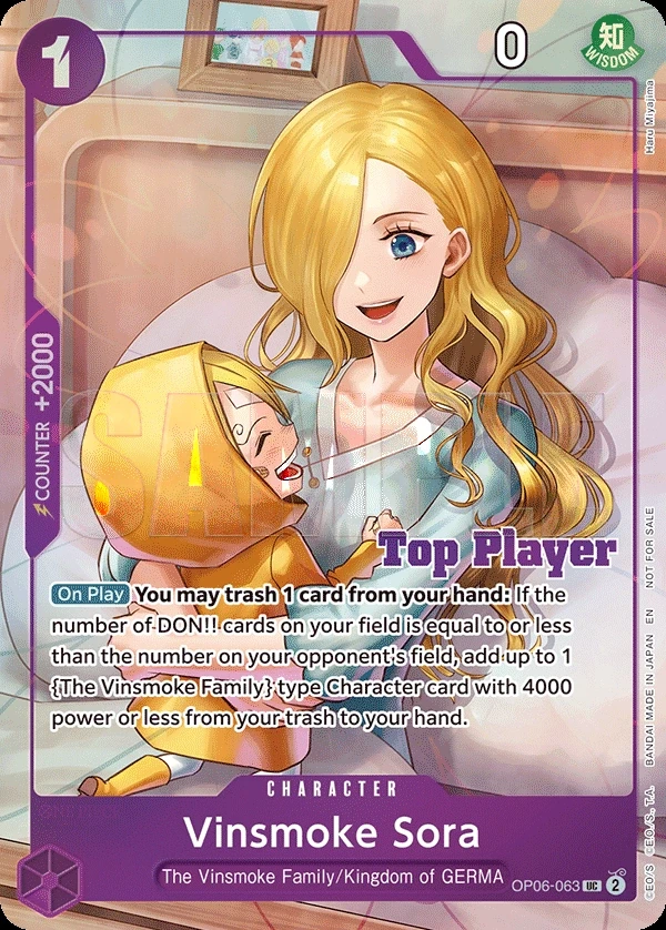 Vinsmoke Sora (OP06-063_p2) Alt Art One Piece card