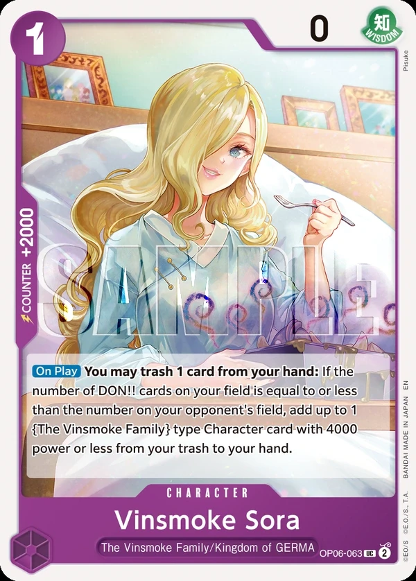 Vinsmoke Sora (OP06-063_r1) Reprint One Piece card