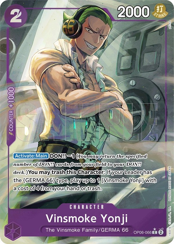 Vinsmoke Yonji (OP06-066_p3) Alt Art One Piece card