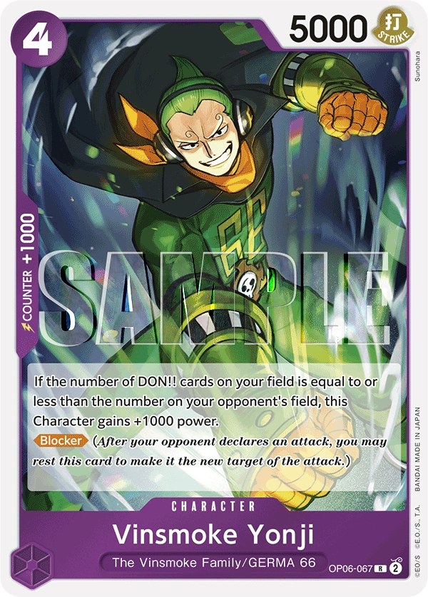 Vinsmoke Yonji (OP06-067_r1) Reprint One Piece card