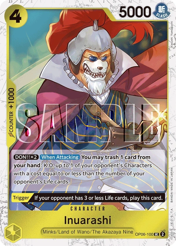 Inuarashi (OP06-100_p2) Alt Art One Piece card