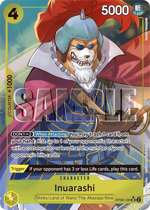Inuarashi (OP06-100_p3) Alt Art One Piece card