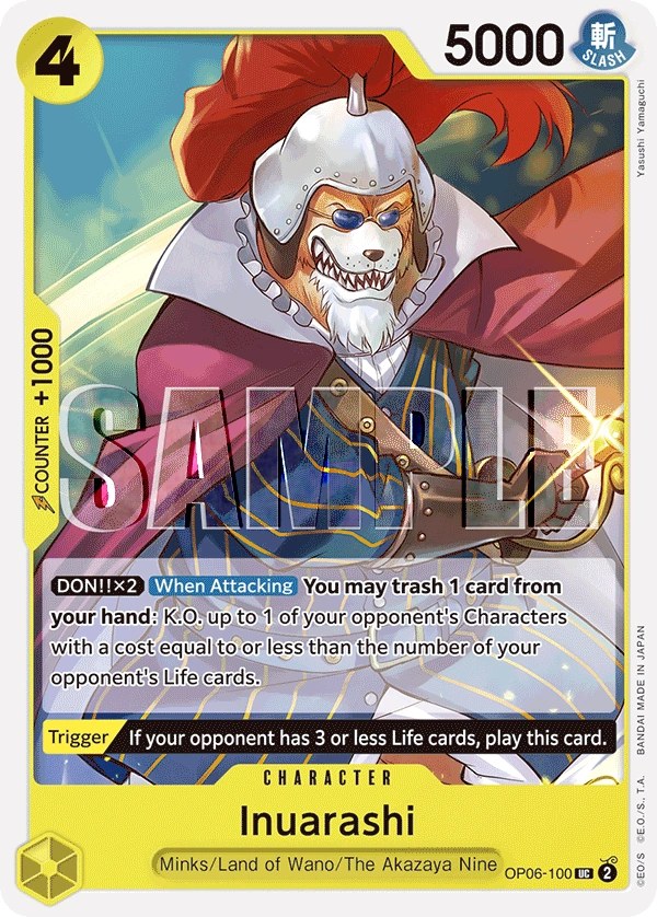 Inuarashi (OP06-100_r1) Reprint One Piece card